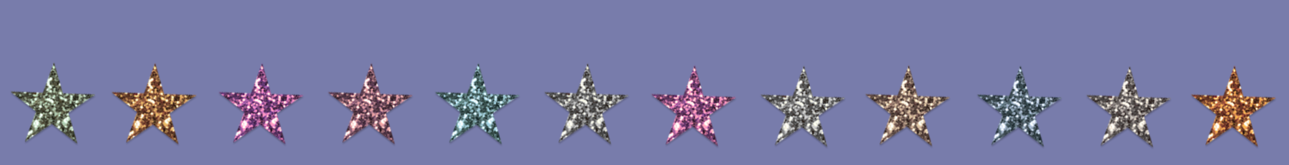 una imagen divisora con diseño de estrellas una al lado de la otra, cada una tiene un color único representando cada álbum de TS